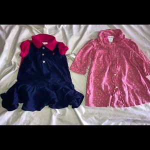 Two (2) Ralph Lauren Baby Girl Dresses Size 9 months NWOT